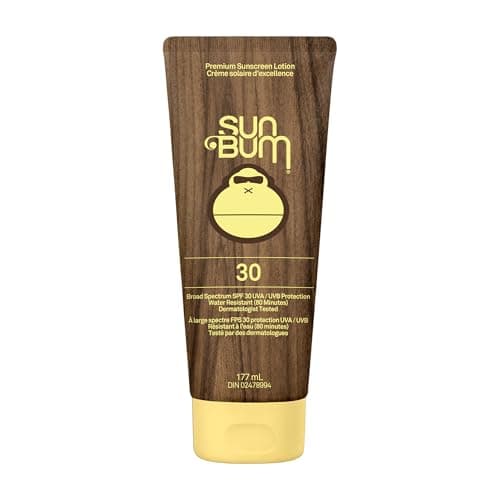 Lotion écran solaire hydratante SPF 30 Sun Bum Original | Écran solaire végétalien et à large spectre UVA/UVB avec vitamine E | 177 ml, blanc