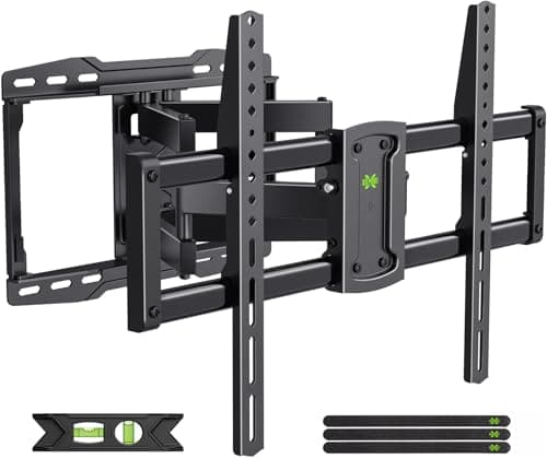 USX Mount UL Listed Full Motion TV Wall Mount for Most 37-86 inch TV, Swivel and Tilt Mount with Dual Articulating Arms Up to 132lbs, VESA...