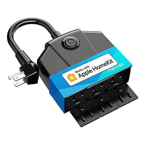 Prise intelligente extérieure meross, prise Wi-Fi extérieure avec 3 prises indépendantes compatible avec Apple Homekit, Alexa, Google Home et SmartThings, Voice...