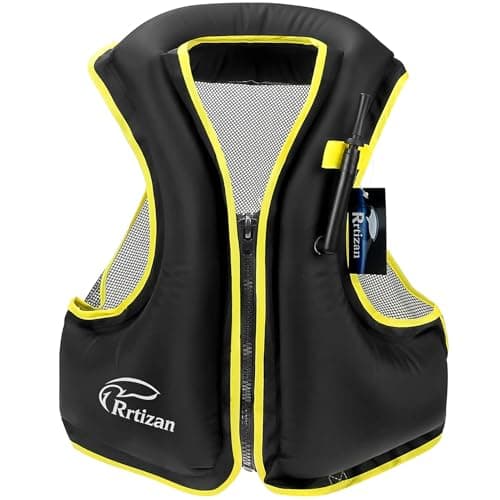 Rrtizan Inflatable Snorkel Vest for Adults, Swim Vest for Kayaking, Swimming, Snorkeling