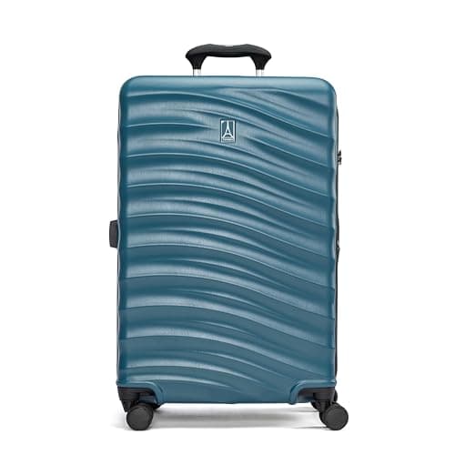 Bagage enregistré rigide extensible Travelpro Maxlite Air V2, 8 roulettes, valise légère à coque rigide, serrure TSA, bleu sarcelle, moyen vérifié...