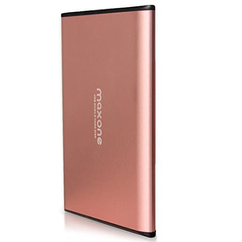 500GB External Hard Drive Portable - Maxone Ultra Slim 2.5'' External HDD USB 3.0 Compatible with PC, Laptop, Rose Pink