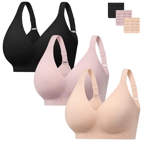 Habibee Soutien-gorge push-up pour femme grande taille sans couture à couverture complète sans armatures - Bralettes pour femme 32D-44D