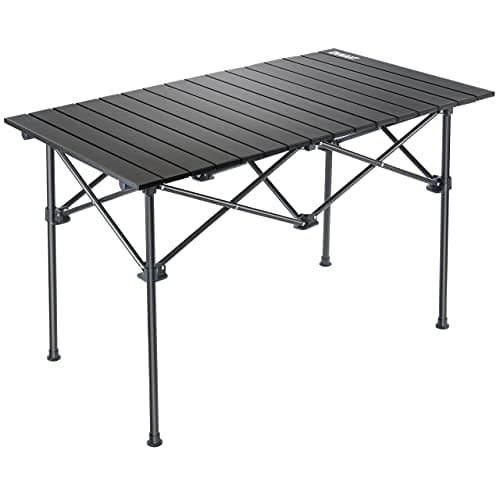 ENAVANT Table de camping pliante portable en aluminium avec sac de transport inclus, idéale pour le camping, la pêche et les pique-niques (X-Large)
