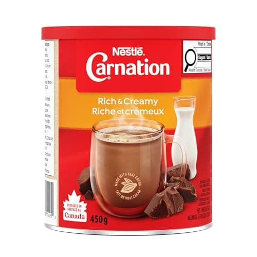 Carnation Hot Chocolate Boîte de chocolat chaud riche et crémeux, l'emballage peut varier, 450 g (lot de 1)