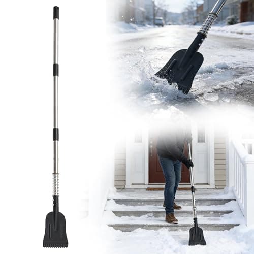 Grattoir à glace pour allée, outil de brise-glace en métal robuste, pelle à neige, grattoir de sol pour cour, déchiqueteuse à glace, désherbant, nettoyage de jardin...