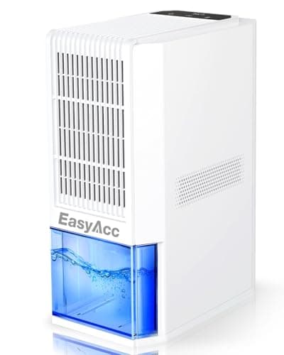 EasyAcc® Dehumidifier for Basement,2000Ml Ultra-Dehumidifier for Home -1L/Day with 4 Copper Pipes-Dehumidify by 4 times/85W/Auto Shut off/7 LED...
