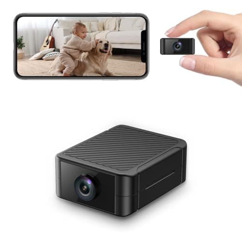Caméra cachée 4K Ultra HD, mini caméra espion WiFi avec vision nocturne, alertes de détection de mouvement, carte SD et stockage cloud, sécurité intérieure sans fil 2,4 G...