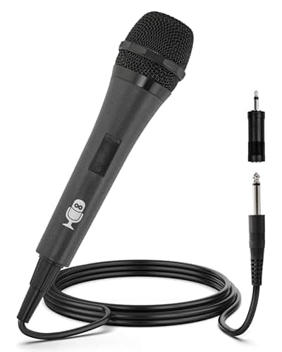 Singing Machine SMM-205 Microphone karaoké dynamique avec cordon de 10,5 pieds