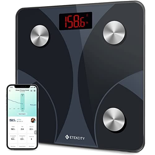 Etekcity Scale for Body Weight and Fat Percentage, Smart Digital LED Bathroom BMI Measurement, Accurate Bluetooth Weighing Machine, Body...