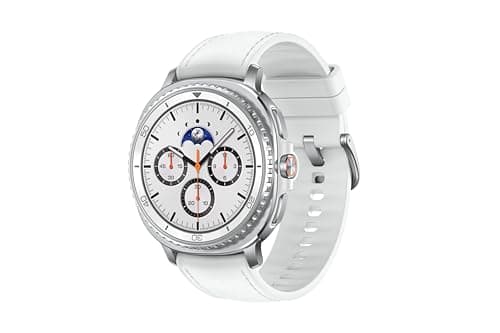 Montre intelligente Samsung Galaxy Watch8 Classic, 46 mm, blanche, Bluetooth (version CAO et garantie) - Assistant AI (Gemini), coaching du sommeil, suivi de la condition physique