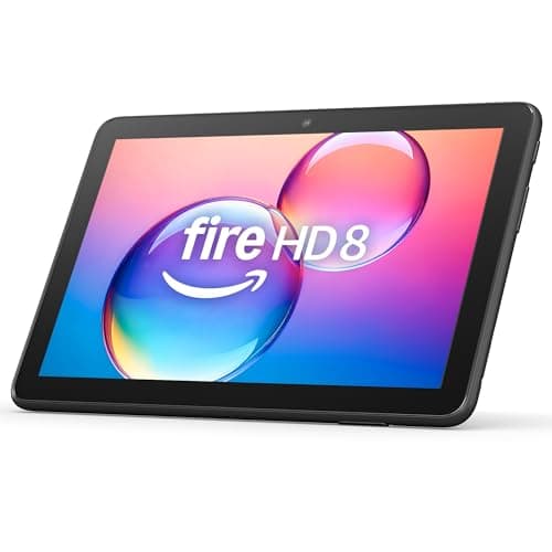 Tablette Amazon Fire HD 8, écran HD 8", 3 Go de mémoire, 32 Go, conçue pour le divertissement portable, noir, (version 2024)
