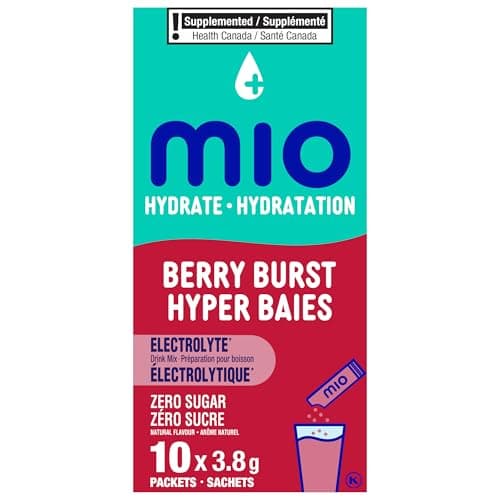 mio Hydrate Berry Burst Electrolyte Drink Mix, 3.8 g Packets, 10 ct Box