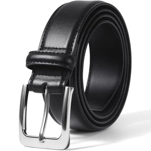 VATAN Ceintures habillées en cuir véritable pour hommes, ceinture de jean en cuir classique faite à la main pour tous les jours pour hommes de travail d'affaires décontracté