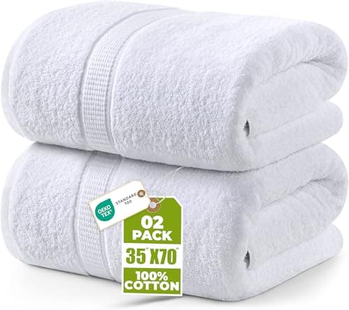 Utopia Towels Luxurious Jumbo Bath Sheet, 35 by 70 Inches, 600 GSM 100% Ring Spun Cotton, Highly Absorbent and Quick Dry Extra Large Bath Towel,...