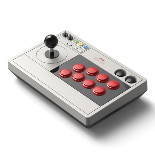 8BitDo Retro Arcade Fight Stick Joystick 8 voies avec 2 boutons macro dédiés et fonction Turbo pour Switch/Switch 2 et PC Windows, prise en charge...
