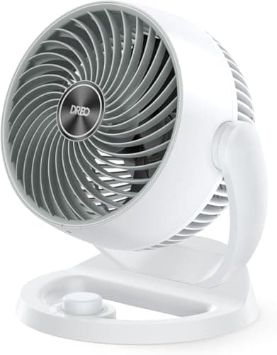 Ventilateur DREO pour chambre à coucher, 12 pouces, flux d'air puissant de 70 pieds, ventilateurs de circulation d'air de table silencieux de 25 dB pour toute la pièce, ventilateur de bureau inclinable réglable à 120 °, 3...