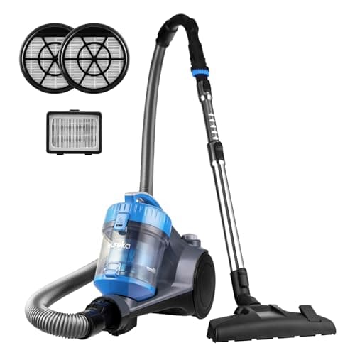 Eureka Bagless Canister Vacuum for Carpets and Hard Floors, Powerful Lightweight Vacuum Cleaner with Large Dust Cup Extension Tube 2-in-1 Crevice...