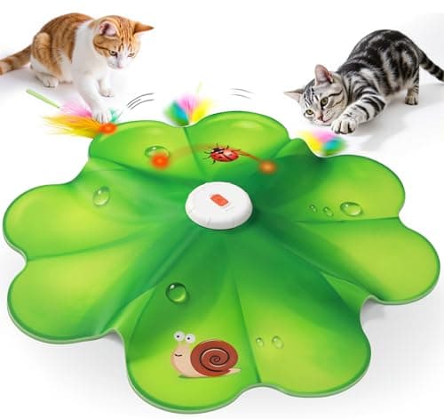 Cat Toys for Indoor Cats with LED Lights,FEELNEEDY Interactive Cat Toys for Kitten,jouet Pour Chat for Cat Enrichment,Hide and Seek cat Toys...