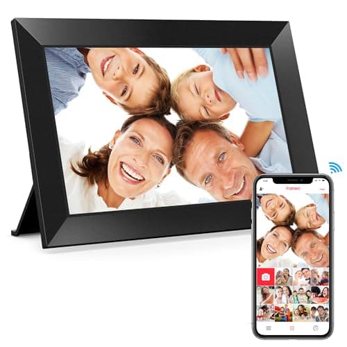 Cadre photo numérique WiFi Frameo 10,1 pouces, cadre photo électronique à écran tactile HD IPS 1280 x 800, mémoire 32 Go, rotation automatique, montage mural, partage...