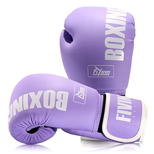 FIVING Gants de boxe de style professionnel pour femmes, cuir PU, entraînement Muay Thai, Sparring, combat Kickboxing, gants de sac de boxe lourds pour adultes, mitaines Focus...