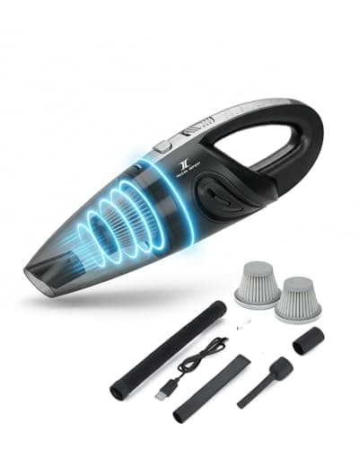 INDCAN IMPORT Aspirateur de voiture portable Aspirateur automatique à main à haute aspiration pour les détails intérieurs Mini aspirateur sans fil et puissant pour voiture, camion,...