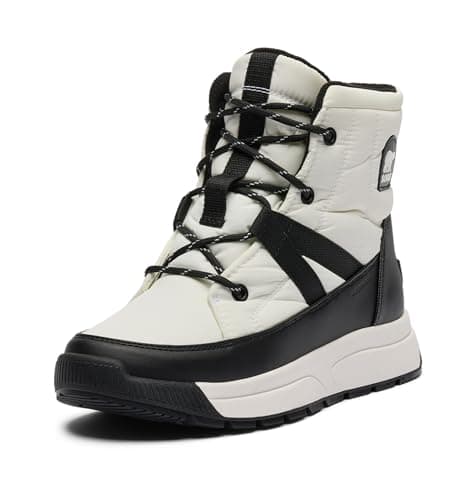Sorel Women's Whitney III Mid Waterproof, Sea Salt/Black, 8.5