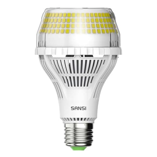 SANSI 400W Equivalent 6000 Lumens Brightest LED Light Bulb, 5000K Daylight E26 A21 Super Bright LED Bulb Non-Dimmable, 22-Year Lifetime, 40W Energy...