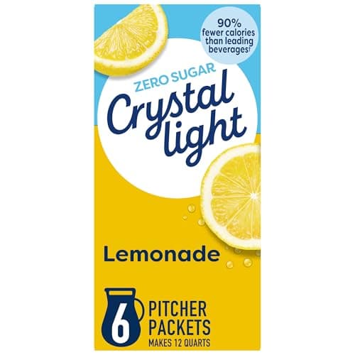 MÉLANGE À BOISSON À LA LIMONADE LÉGÈRE CRISTAL - DONNE 12 QUARTS (PAQUETS DE 6 X 2 QUARTS) - IMPORTÉ AMÉRICAIN