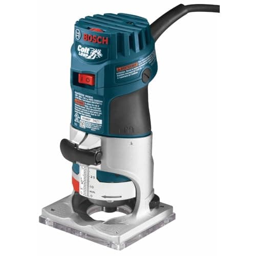 BOSCH PR20EVS Colt 1.0 HP Variable-Speed Palm Router - 5.6 Amp Motor, Soft Start, Constant ResponsCircuitry, Ergonomic Grip, Rugged Aluminum Base,...