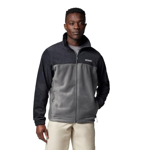 Columbia Mens Steens Mountain Full Zip 2.0, Black/Grill, Medium