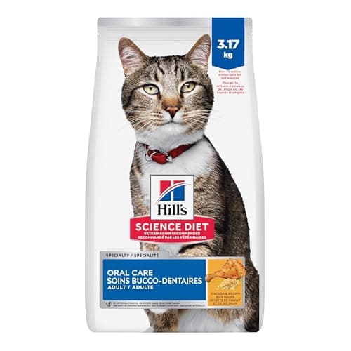 Hill's Science Diet Adult Oral Care Recette de Poulet Croquettes pour Chats Sac de 3,17 kg