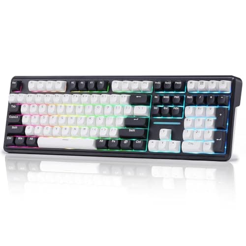 Redragon K745 PRO Wireless Gasket RGB Gaming Keyboard, 108 Keys Mechanical Keyboard w/Extra 4 Hotkeys, Hot-Swap South-Facing LED Socket, 5-Layer...