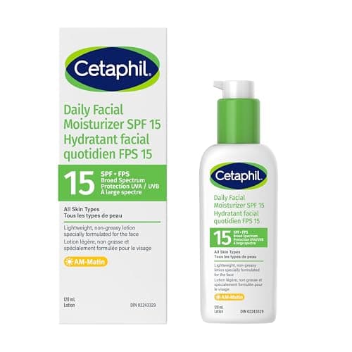 Cetaphil Daily Facial Moisturizer SPF 15 | Lightweight Face Moisturizer with Broad Spectrum Protection | Oil, Fragrance and Paraben Free |...