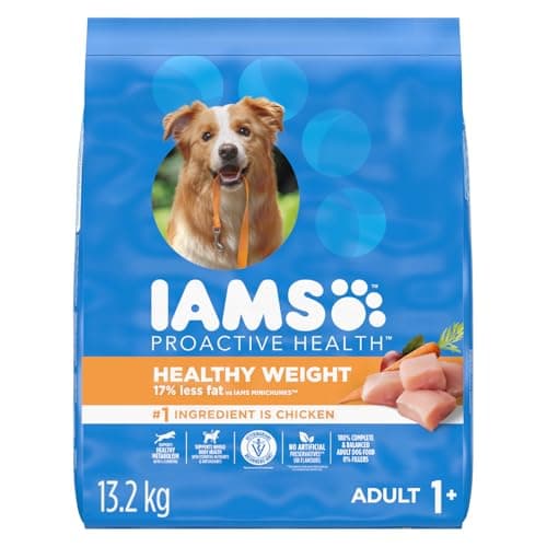 IAMS Proactive Health Adult Healthy Weight Control Dry Dog Food - with Real Chicken & Whole Grain - 13.20kg (29.1LB) Bag