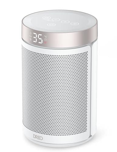 Chauffage d'espace DREO pour utilisation intérieure, chauffage de sécurité en céramique PTC 1500 W avec thermostat pour chambre à coucher, bureau à domicile, radiateurs électriques portables avec télécommande, 3...