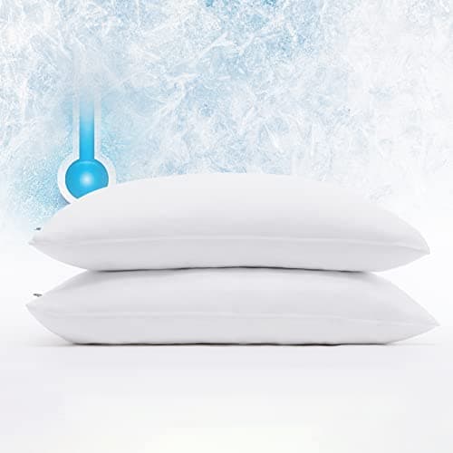 Serta Power Chill Cooling Pillow Protectors, Stain Resistant and Zippered Pillow Protector, Protects Pillow from Dust and Dirt (2 Pack),...