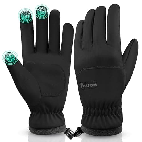ihuan Winter Ski Snow Gloves Waterproof Running Mens Women Touchscreen- Cycling DrivingThermal Warm Cold Weather