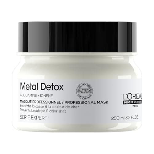 L'Oréal Professionnel Metal Detox Hair Mask for Color Treated, Dry, Damaged Hair, Anti-Metal, Serie Expert, Clarifying, Detoxifying, Prolongs...