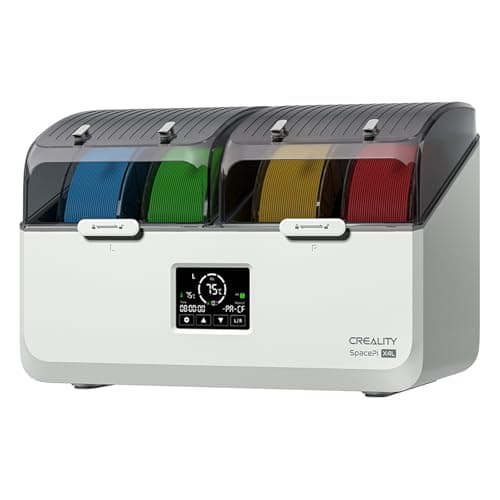 Boîte de séchage de filament Creality Space Pi X4L, boîte de rangement de filament pour imprimante 3D à 4 bobines, température maximale de 85 °C, deux chambres de chauffage et ventilateur indépendants,...