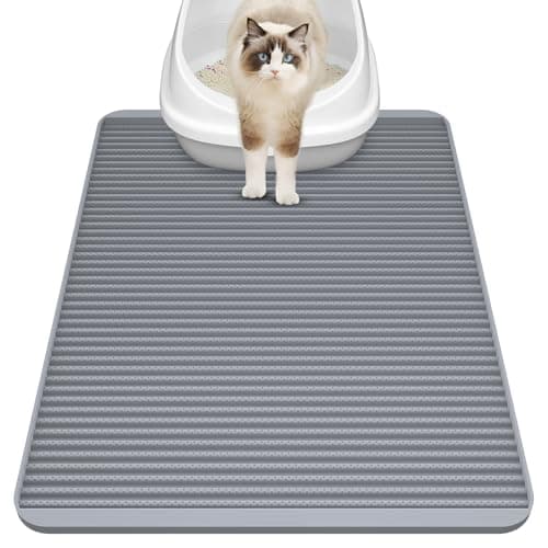 Filmicy Silicone Cat Litter Mat for Litter Box - Large 79 x 58.5cm Waterproof Litter Trapping Mat, Non-Slip, Durable，Eas