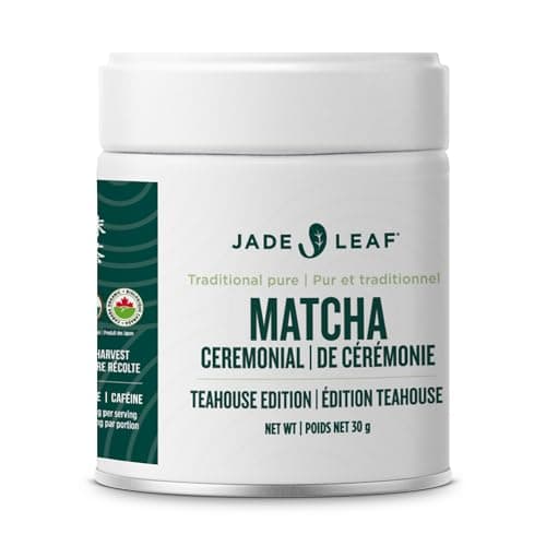 Poudre de thé vert Matcha biologique de qualité cérémonielle Matcha de feuille de jade - Thé vert japonais 100 % pur de première récolte pour les cérémonies, Usucha, Lattes 30g...
