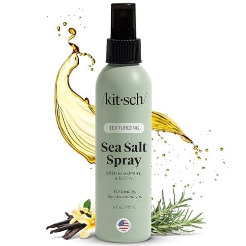 Kitsch Sea Salt Spray for Men and Women | Hair Spray with Rosemary, Biotin, Magnesium – Hair Texturizer for Natural Curls and Beach Waves, 177 mL
