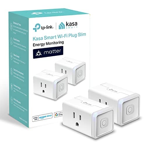 Prise intelligente Kasa Matter avec surveillance de l'énergie, conception compacte, 15 A/1 800 W maximum, installation super facile, fonctionne avec Apple Home,...