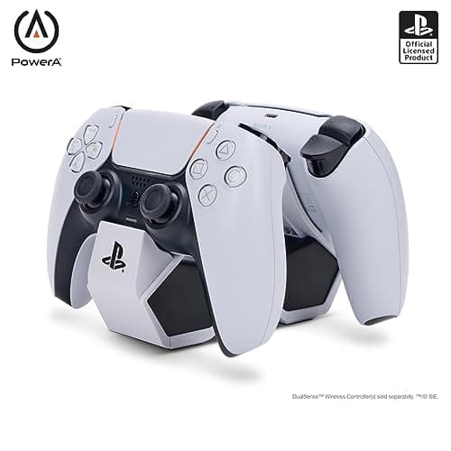 PowerA Twin Charging Station for Dualsense Wireless Controllers, Dualsense Controller Charging, Charge, Sony PlayStation, PS5, Officially Licensed...