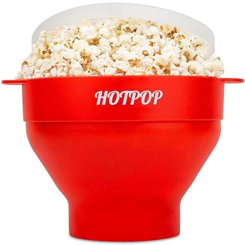 Le bol à pop-corn pour micro-ondes Hotpop original, machine à pop-corn en silicone, bol pliable et lavable au lave-vaisselle - 20 C...