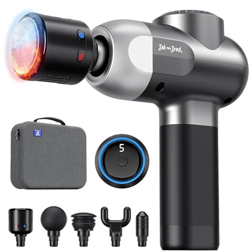 Pistolet de massage BOB AND BRAD avec chaleur et froid, pistolet de massage professionnel C2 Pro pour athlètes, pistolet de massage musculaire puissant à moteur sans balais, portable...