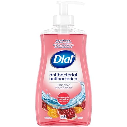 Dial Savon liquide antibactérien pour les mains, grenade mandarine, 325 ml