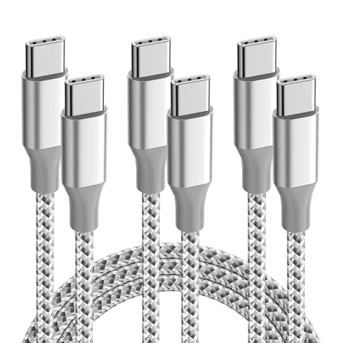 USB C Cable 3 Pack10 FT USB C to USB C Cable 60W Type C Charger Nylon Braided Compatible with iPhone 17/16 Pro/15 Pro/Plus/Max/iPad and More