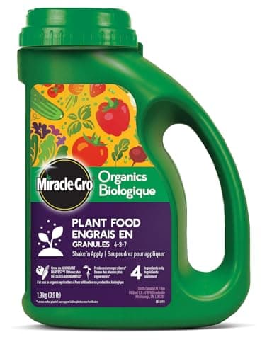Miracle-Gro Organics Granulés d'engrais pour plantes 4-3-7, 1,8 kg